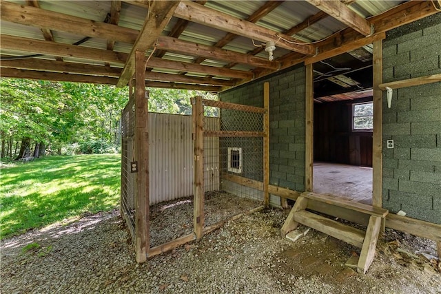 11 Old Mill Rd, Wharton Twp, PA 15470 - view of patio / terrace featuring an exterior structure and an outbuilding