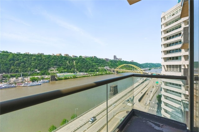 151 Fort Pitt Blvd Unit 1403, Downtown Pgh, PA 15222 - balcony with a city view and a water view