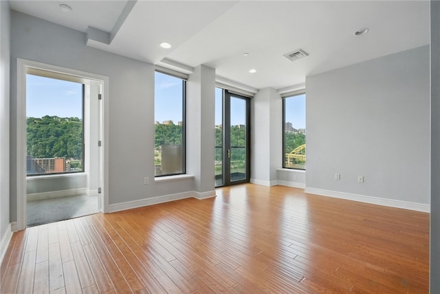 151 Fort Pitt Blvd Unit 1403, Downtown Pgh, PA 15222 - empty room featuring light wood finished floors and a smoke detector