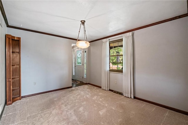 401 Middlesex Rd, Elizabeth Twp/Boro, PA 15135 - spare room with crown molding and carpet flooring