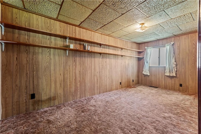 154 Burke Rd, Wharton Twp, PA 15437 - carpeted empty room with wood walls