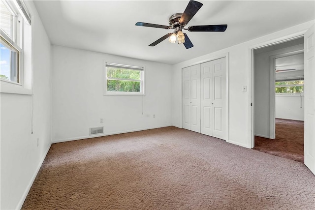 154 Burke Rd, Wharton Twp, PA 15437 - unfurnished bedroom featuring carpet floors, a closet, and ceiling fan
