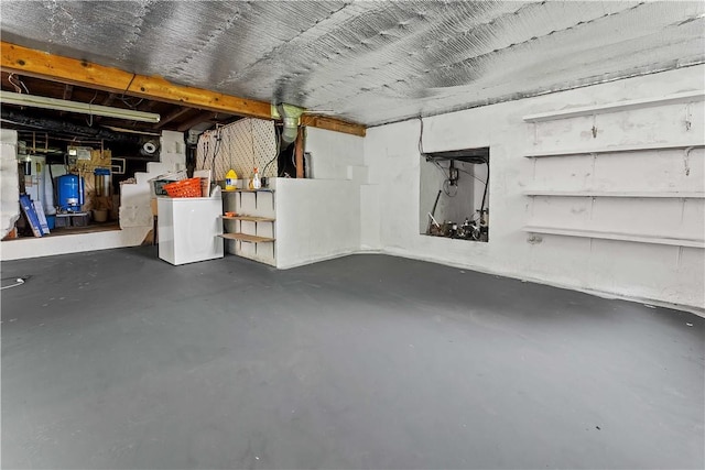 154 Burke Rd, Wharton Twp, PA 15437 - basement featuring washer / clothes dryer and a water pressure tank