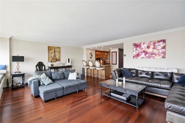 1 Trimont Ln Unit 620B, Mt Washington, PA 15211 - living room with wood finished floors and ornamental molding