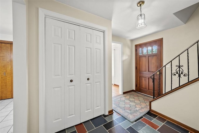 4032 Sardis Rd, Murrysville, PA 15668 - entrance foyer with stairs and baseboards
