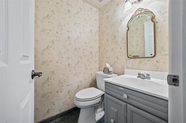 4032 Sardis Rd, Murrysville, PA 15668 - bathroom featuring wallpapered walls and vanity
