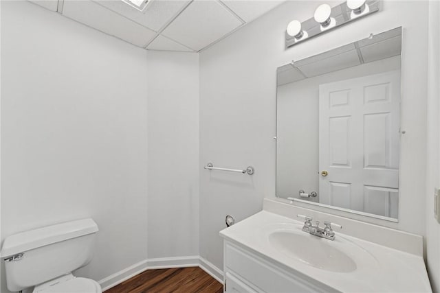 616 Edwards, Derry Twp, PA 15650 - bathroom with a paneled ceiling, wood finished floors, and vanity
