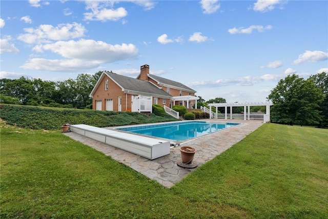 616 Edwards, Derry Twp, PA 15650 - view of swimming pool featuring a pergola, a yard, and a patio area