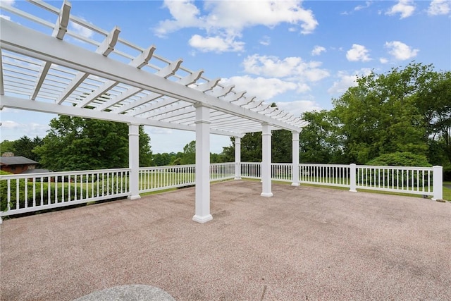616 Edwards, Derry Twp, PA 15650 - view of patio featuring a pergola and view of wooded area