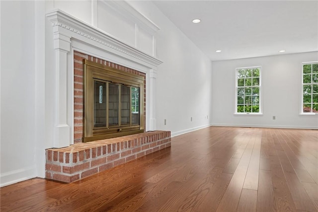 616 Edwards, Derry Twp, PA 15650 - unfurnished living room with wood finished floors and recessed lighting