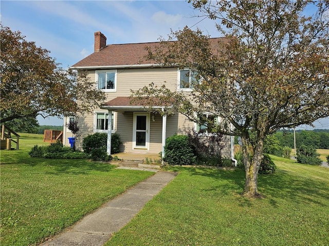 169 Fergus Rd, Slippery Rock Twp But, PA 16057 - view of front of home featuring a front yard and a chimney