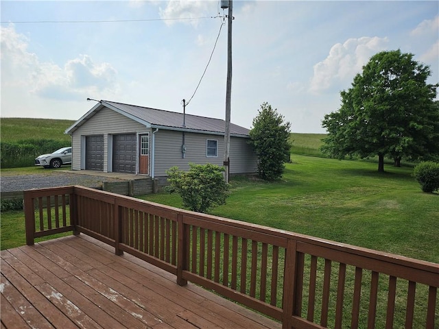 169 Fergus Rd, Slippery Rock Twp But, PA 16057 - deck featuring a yard and a garage