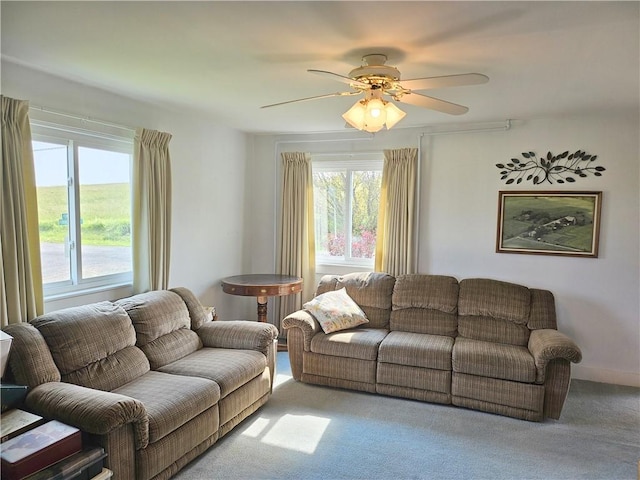 169 Fergus Rd, Slippery Rock Twp But, PA 16057 - carpeted living room with ceiling fan