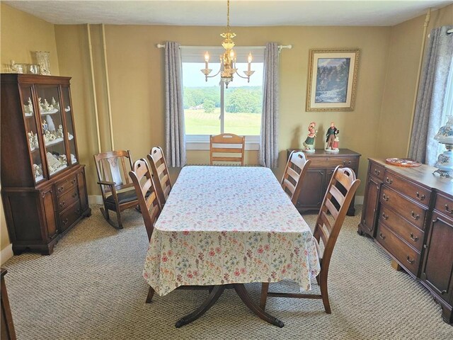169 Fergus Rd, Slippery Rock Twp But, PA 16057 - dining area with a chandelier and light carpet