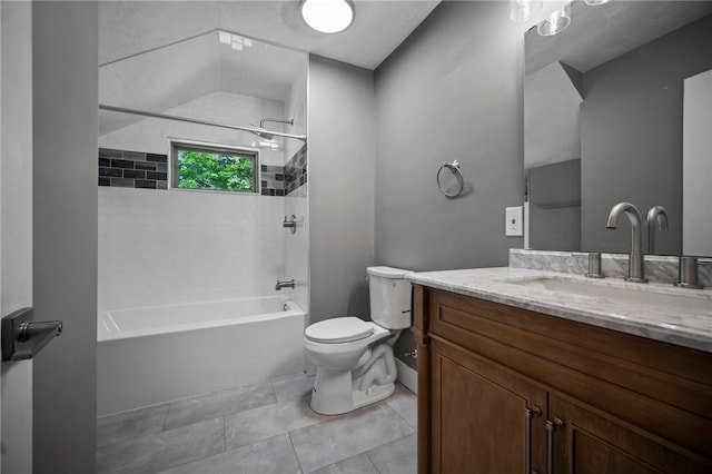 736 Shenango Stop Rd, Shenango Twp Law, PA 16101 - full bathroom with vanity, bathing tub / shower combination, and tile patterned floors