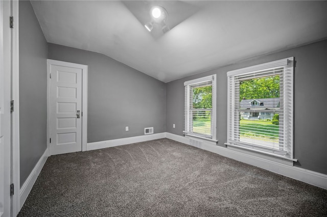 736 Shenango Stop Rd, Shenango Twp Law, PA 16101 - carpeted empty room featuring lofted ceiling and baseboards