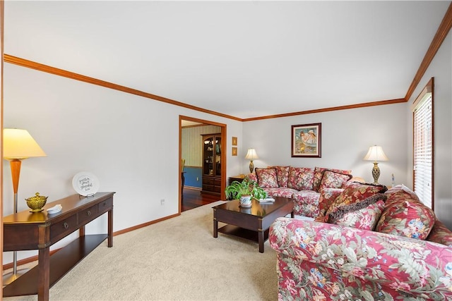 10174 Woodbury Dr, Mccandless, PA 15090 - living room featuring crown molding and carpet floors