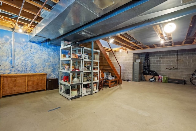 10174 Woodbury Dr, Mccandless, PA 15090 - unfinished basement with stairs