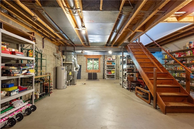 10174 Woodbury Dr, Mccandless, PA 15090 - unfinished basement with stairs and water heater