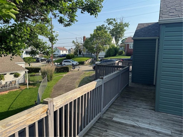 10 Crest St, Uniontown, PA 15401 - deck with a residential view and a lawn