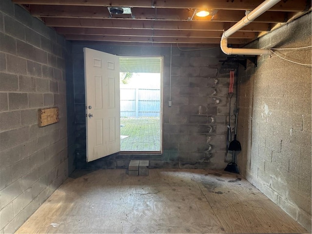 10 Crest St, Uniontown, PA 15401 - below grade area with concrete block wall
