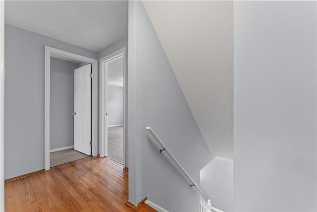 320 Penn Lear Ct, Monroeville, PA 15146 - stairs with wood finished floors and baseboards