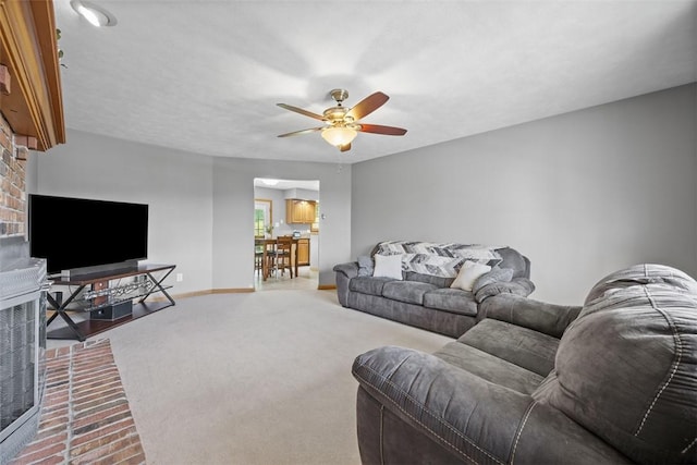 3004 Woodfield Dr, Hopewell Twp Bea, PA 15001 - living area with ceiling fan and carpet