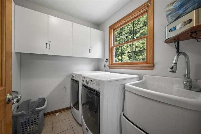 3004 Woodfield Dr, Hopewell Twp Bea, PA 15001 - laundry room featuring cabinet space, washing machine and dryer, and light tile patterned flooring