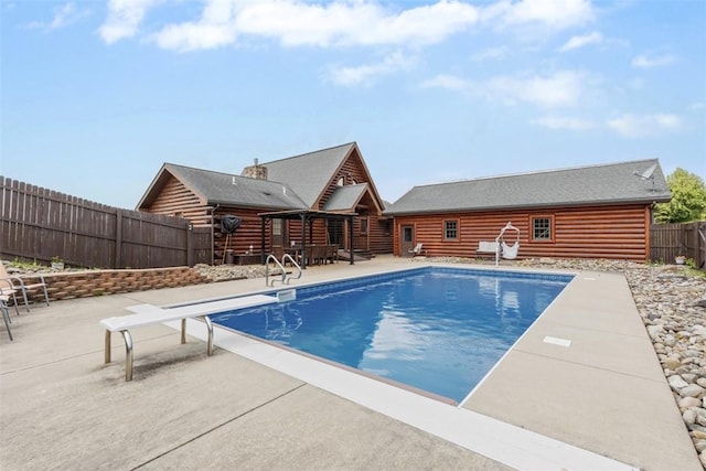 1155 Sarver Rd, South Buffalo Twp, PA 16055 - view of pool with a patio, a fenced backyard, and a diving board
