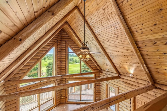 1155 Sarver Rd, South Buffalo Twp, PA 16055 - additional living space featuring wood ceiling, rustic walls, hardwood / wood-style floors, and ceiling fan
