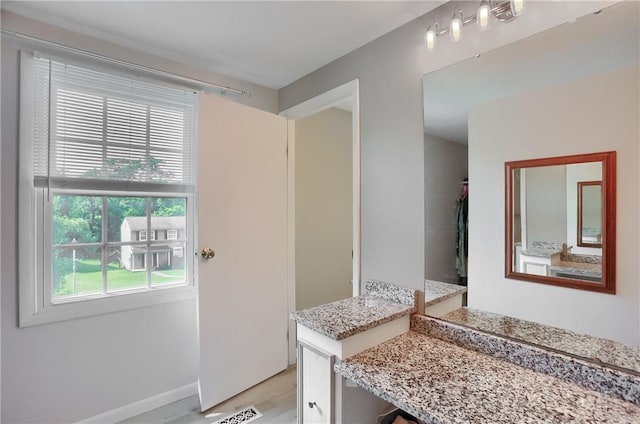 217 Baintree Rd, Moon/Crescent Twp, PA 15108 - bathroom with wood finished floors and vanity