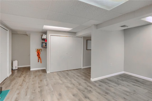 217 Baintree Rd, Moon/Crescent Twp, PA 15108 - finished basement with a drop ceiling and wood finished floors