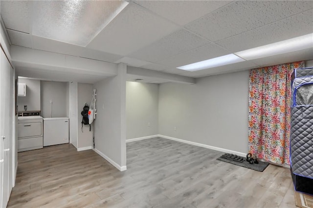 217 Baintree Rd, Moon/Crescent Twp, PA 15108 - finished below grade area with wood finished floors and a paneled ceiling