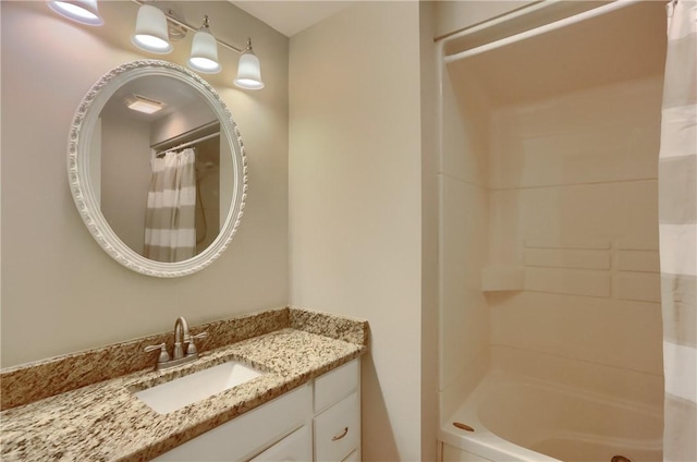 217 Baintree Rd, Moon/Crescent Twp, PA 15108 - bathroom with vanity and shower / bath combination with curtain
