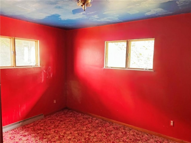 131 Monica Dr, Hempfield Twp Wml, PA 15601 - carpeted spare room with a baseboard heating unit and baseboards