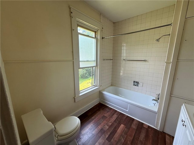 102 Bayard Ave, Dry Tav/Rices Landing, PA 15357 - bathroom with shower / tub combination, wood finished floors, and vanity