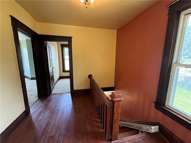 102 Bayard Ave, Dry Tav/Rices Landing, PA 15357 - hallway featuring an upstairs landing, plenty of natural light, and hardwood / wood-style flooring