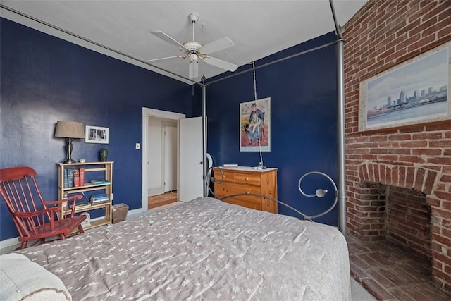 813 S Braddock Ave Unit 5, Regent Square, PA 15221 - bedroom featuring baseboards and ceiling fan
