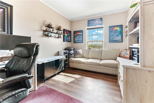 140 Jocelynn Ln, Smithfield, PA 15478 - home office featuring wood finished floors and crown molding
