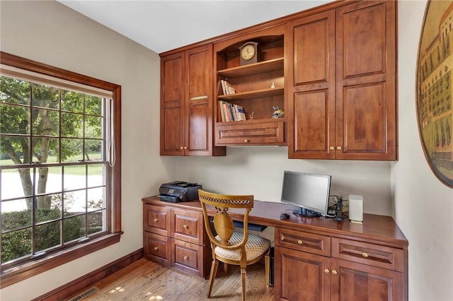 7023 Fair Oaks Dr, Export, PA 15632 - office space with light wood-style floors and built in desk