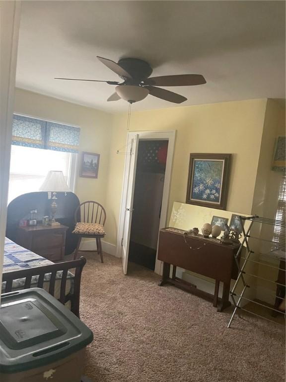 766 6th St, Beaver, PA 15009 - bedroom with carpet floors and a ceiling fan