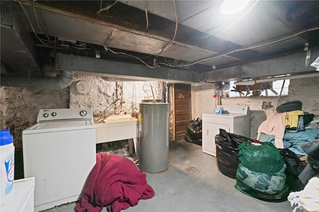324 Linden Ave, Sharpsburg, PA 15215 - unfinished below grade area featuring water heater and washing machine and clothes dryer