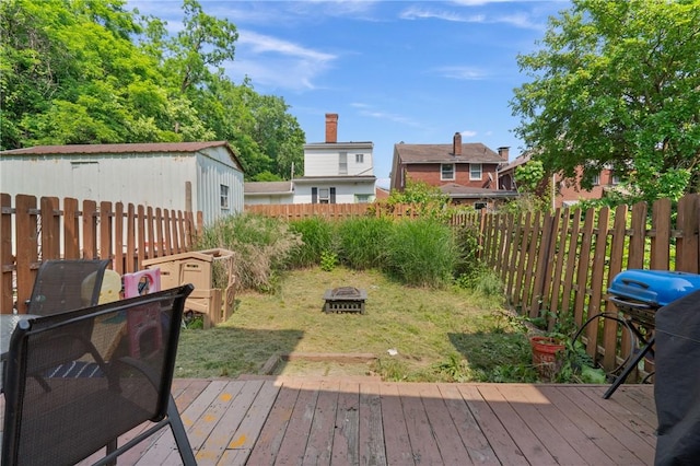 324 Linden Ave, Sharpsburg, PA 15215 - deck featuring a fenced backyard, a fire pit, and a grill
