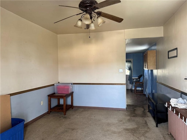 99 Mckean Ave, Donora, PA 15033 - living area featuring ceiling fan and carpet floors