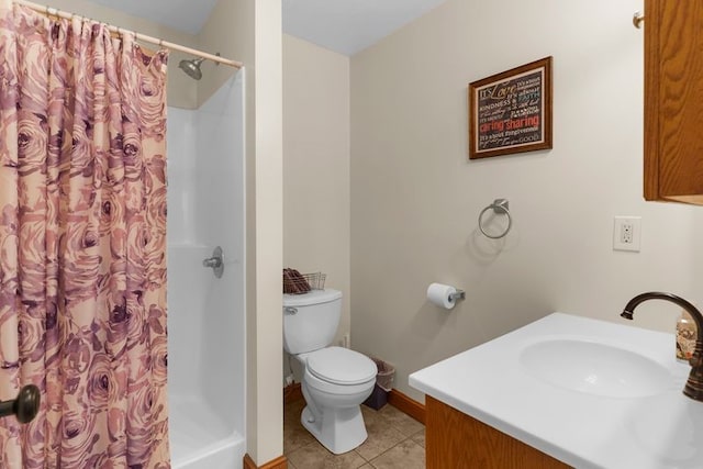 840 Sunol Rd, Deer Creek, PA 16314 - full bath with vanity, tile patterned floors, and a shower with shower curtain