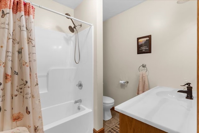 840 Sunol Rd, Deer Creek, PA 16314 - bathroom featuring vanity, shower / tub combo, and tile patterned flooring