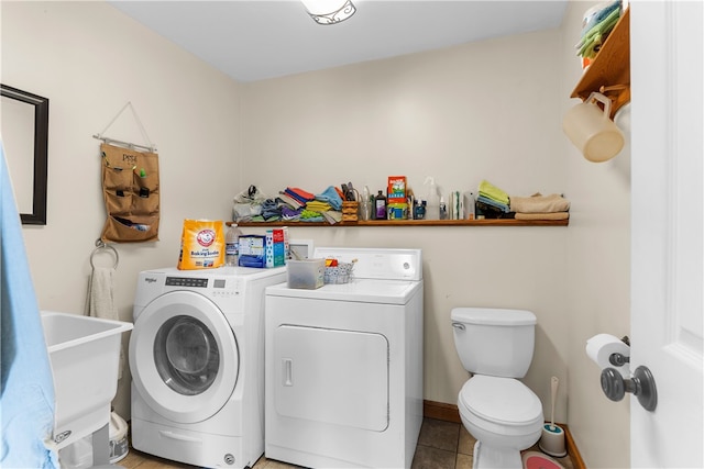 840 Sunol Rd, Deer Creek, PA 16314 - washroom featuring washer and clothes dryer and tile patterned floors