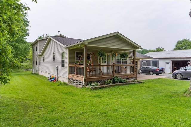 840 Sunol Rd, Deer Creek, PA 16314 - view of front facade with covered porch and a front lawn