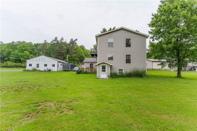 840 Sunol Rd, Deer Creek, PA 16314 - rear view of house with a lawn and a storage unit