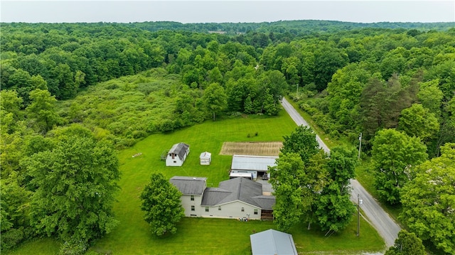 840 Sunol Rd, Deer Creek, PA 16314 - aerial view of property and surrounding area with a heavily wooded area